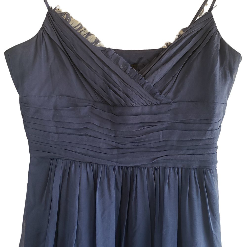 Laundry By Shelli Segal Ruffle Dress Women's Size 10, Blue - Picture 3 of 11